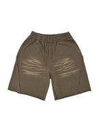 Vintage Washed Tiger Stripes Short Pants - Women