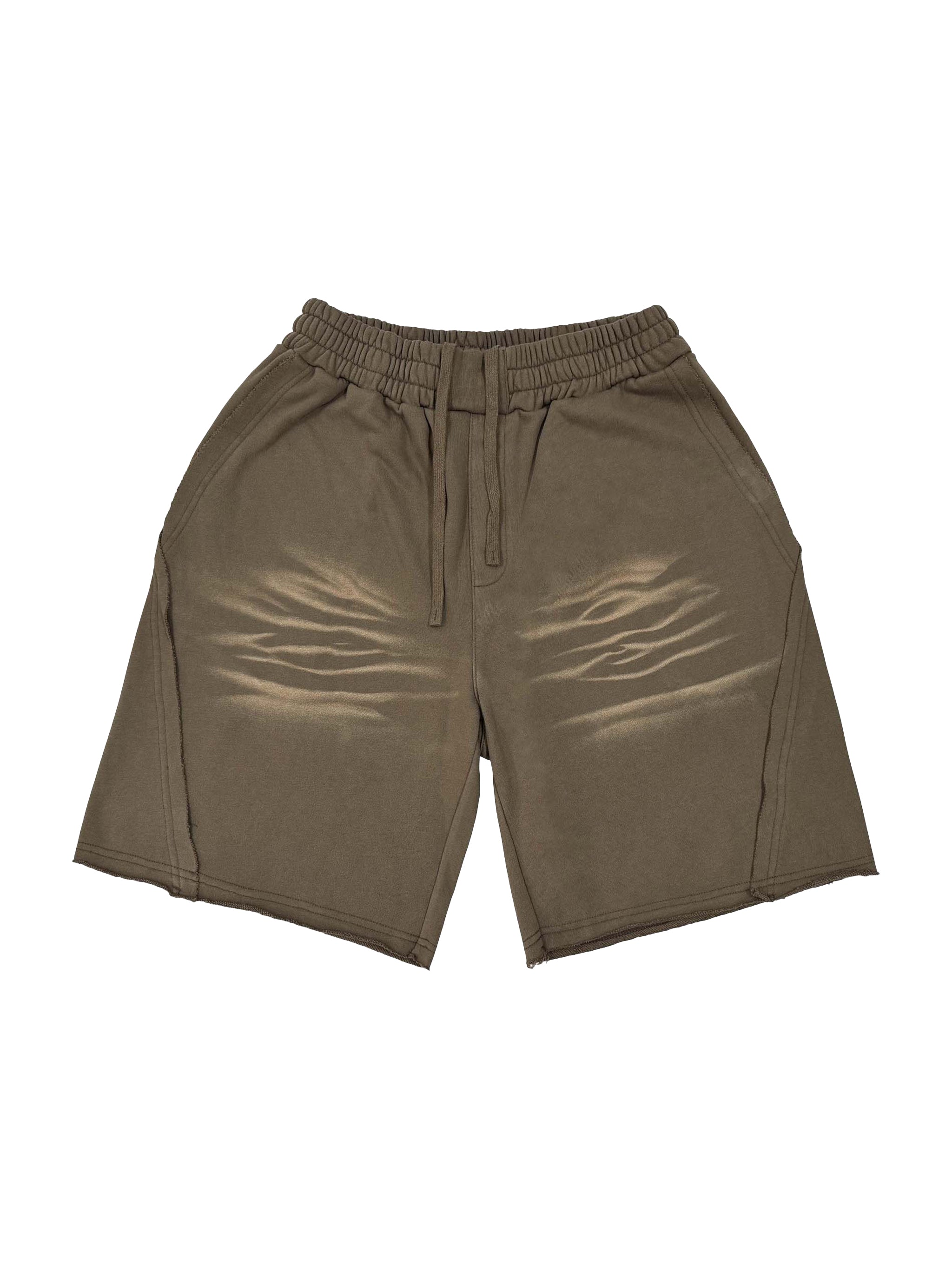 Vintage Washed Tiger Stripes Short Pants - Women