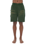 Vintage Washed Tiger Stripes Short Pants - Men