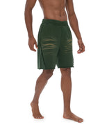 Vintage Washed Tiger Stripes Short Pants - Men
