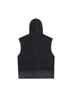 Vintage Washed Zip-Up Hooded Tank Top
