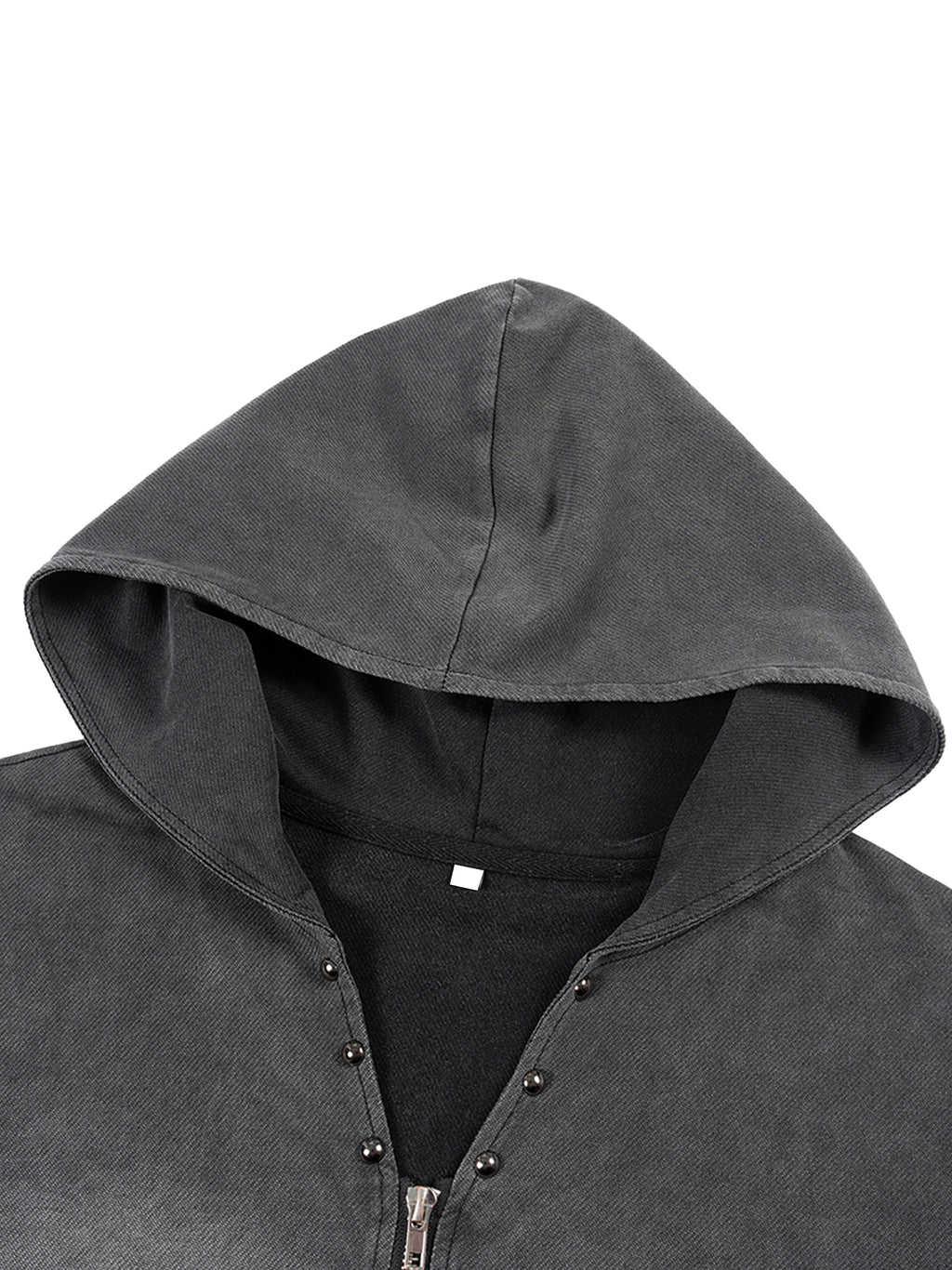 Vintage Washed Zip-Up Hooded Tank Top