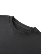 Washed Rolled Hem Half Sleeve T-Shirt