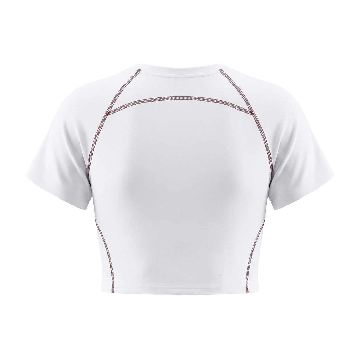 Women's Contrast Stitch Raglan Crop T-Shirt