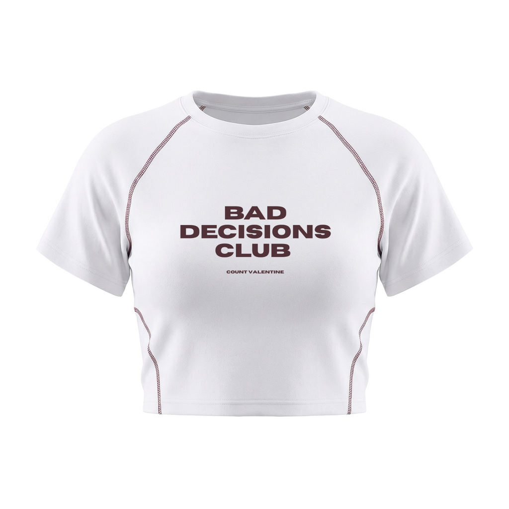 Women's Contrast Stitch Raglan Crop T-Shirt