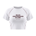 Women's Contrast Stitch Raglan Crop T-Shirt