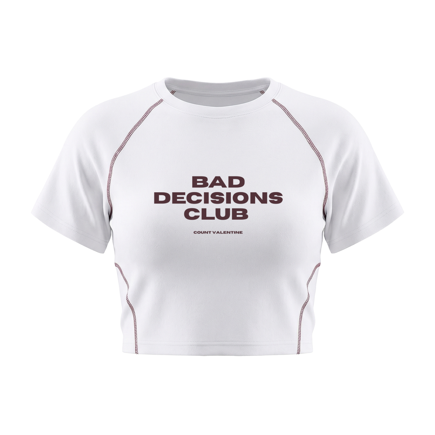 Women's Contrast Stitch Raglan Crop T-Shirt