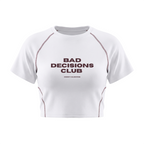 Women's Contrast Stitch Raglan Crop T-Shirt