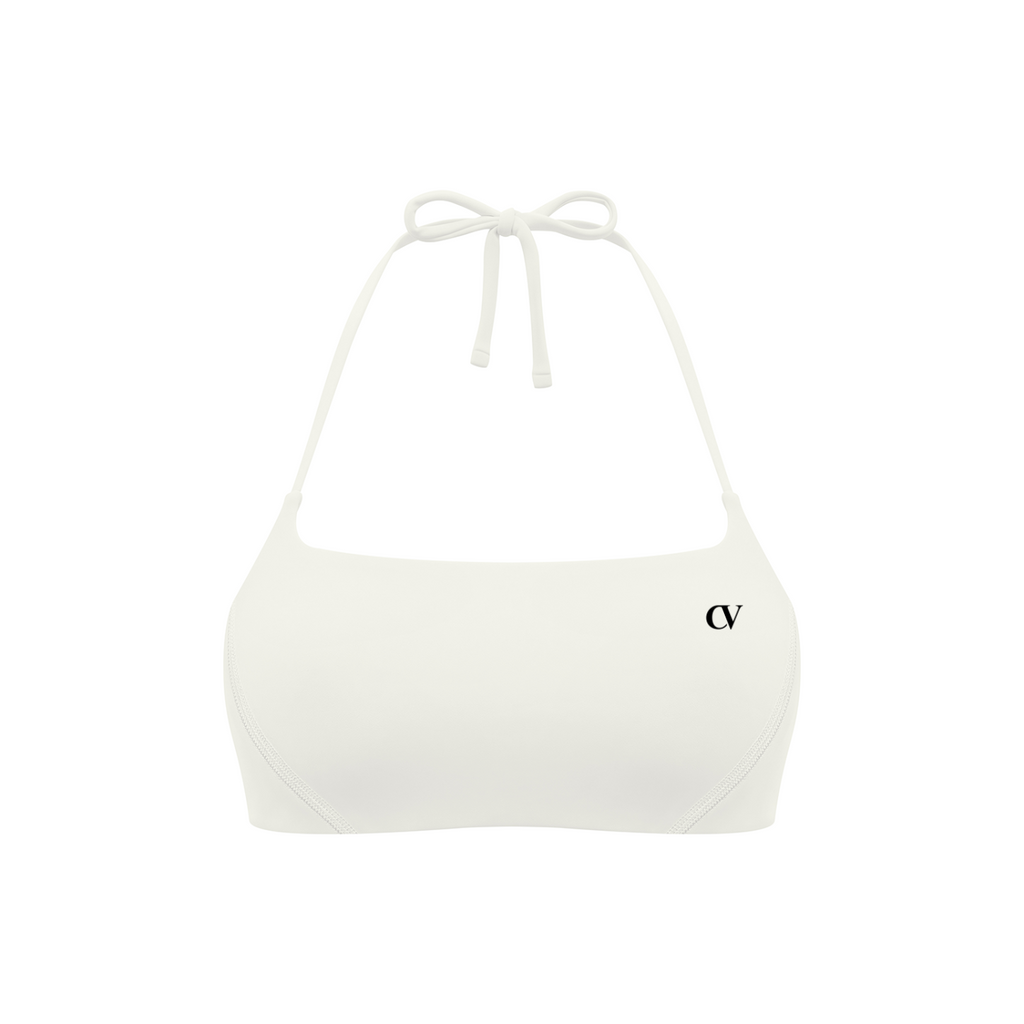 Everyday Move Sports Bra - White, photo 1 | women's halter sports bra by Count Valentine