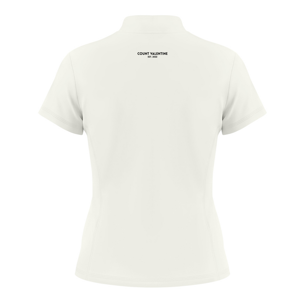 Everyday Move Zip Top - White, photo 2 | women's quarter-zip training top by Count Valentine