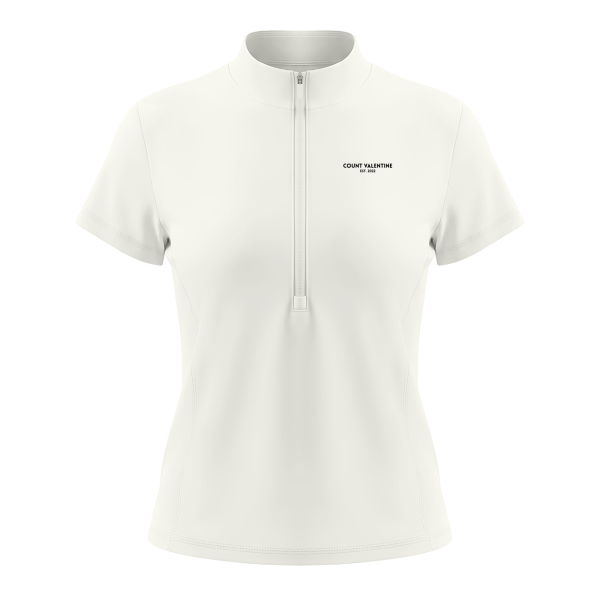 Everyday Move Zip Top - White, photo 1 | women's quarter-zip training top by Count Valentine