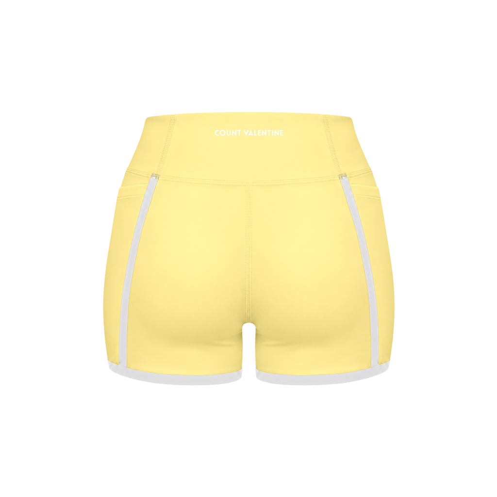 Everyday Move Biker Shorts - Yellow, photo 2 | women's biker shorts by Count Valentine