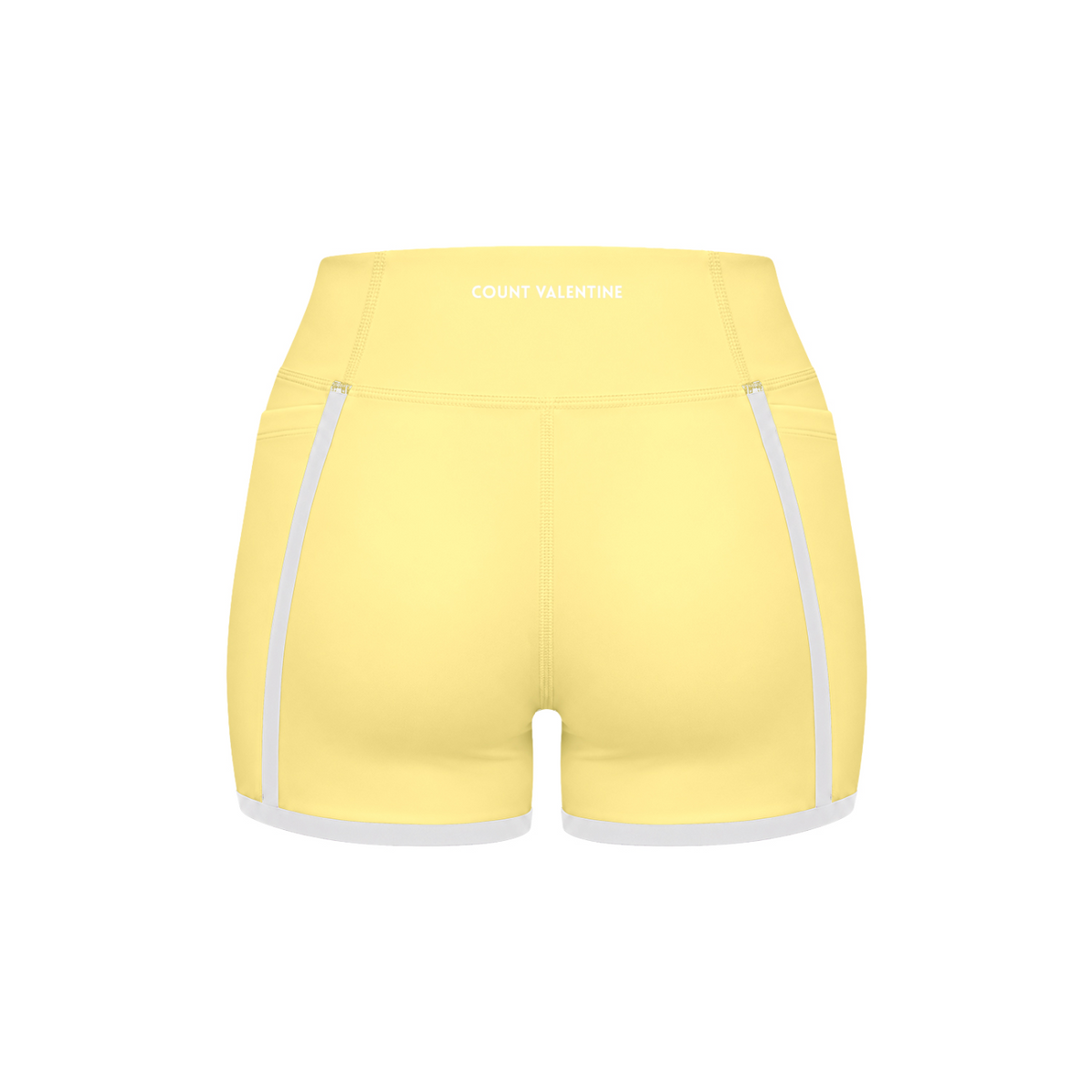 Everyday Move Biker Shorts - Yellow, photo 2 | women's biker shorts by Count Valentine