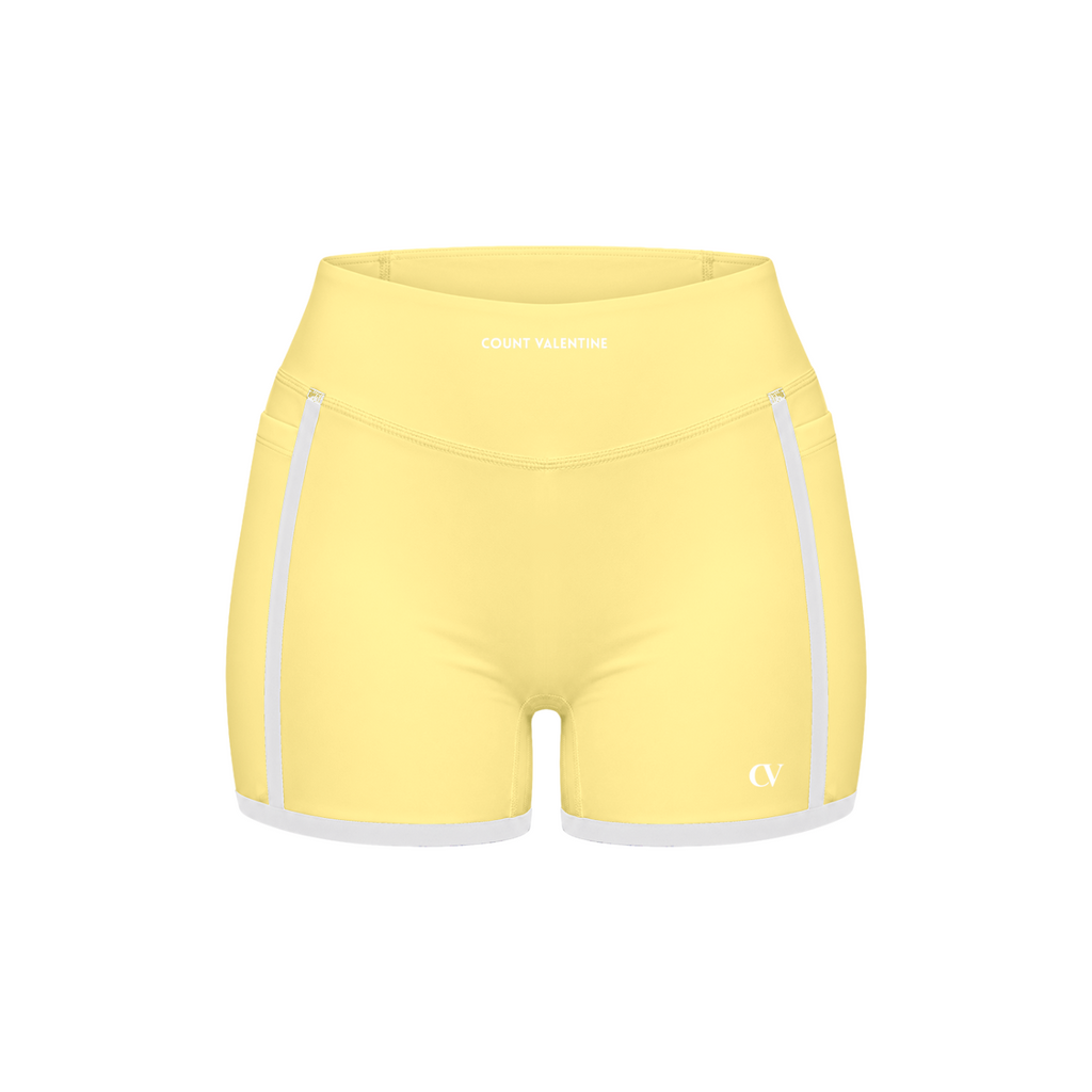 Everyday Move Biker Shorts - Yellow, photo 1 | women's biker shorts by Count Valentine