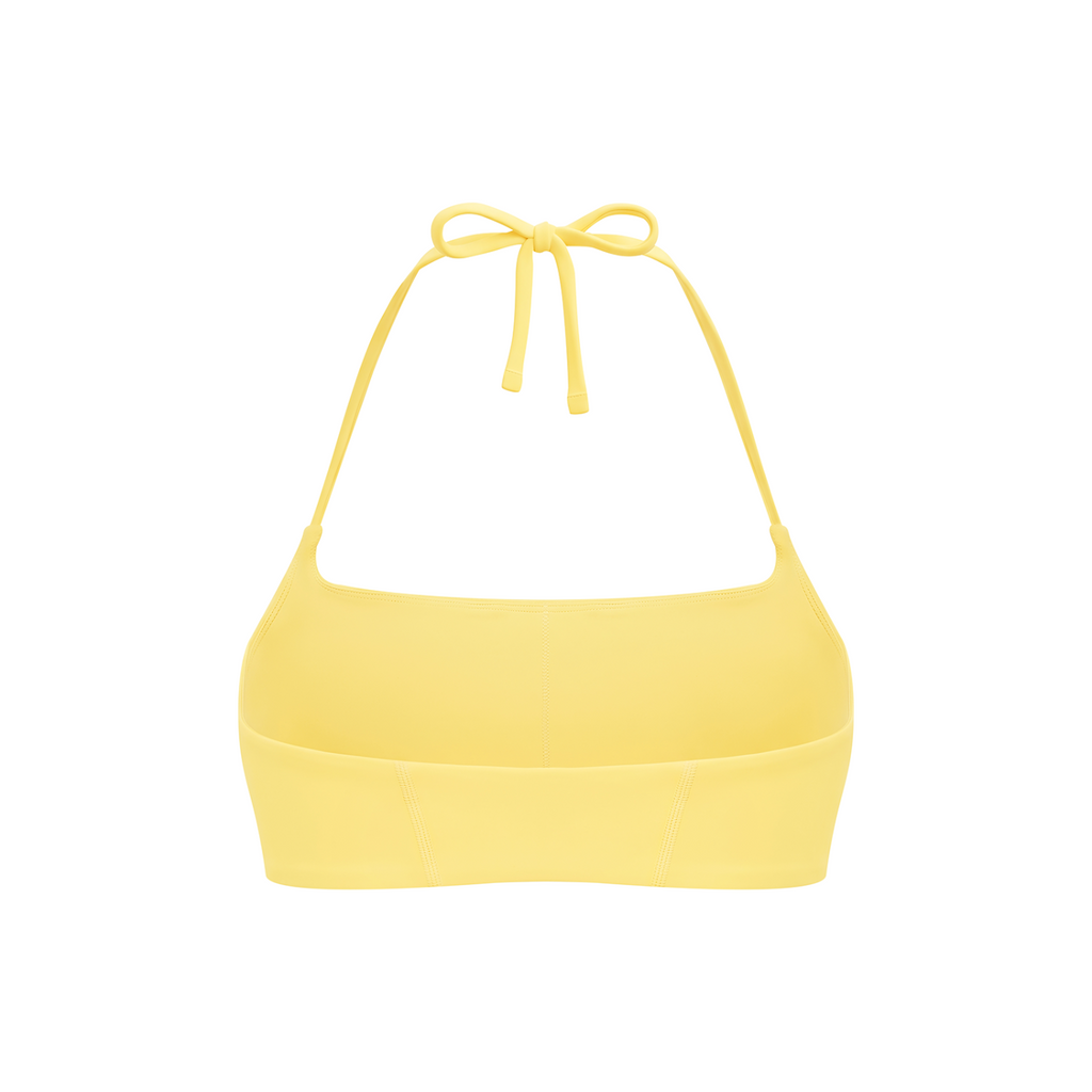 Everyday Move Sports Bra - Yellow, photo 2 | women's halter sports bra by Count Valentine