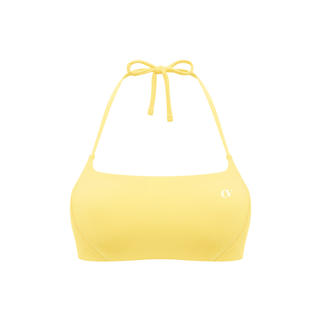 Everyday Move Sports Bra - Yellow, photo 1 | women's halter sports bra by Count Valentine