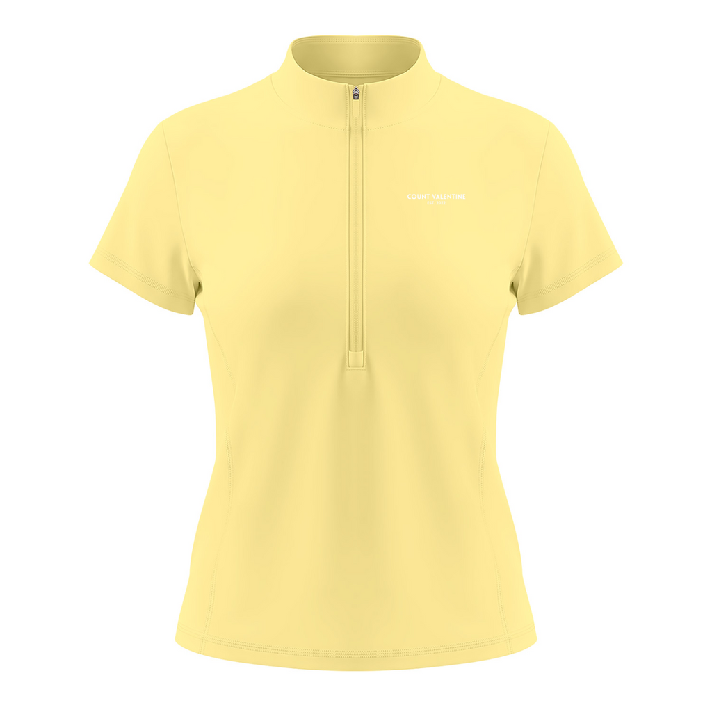Everyday Move Zip Top - Yellow, photo 1 | women's quarter-zip training top by Count Valentine