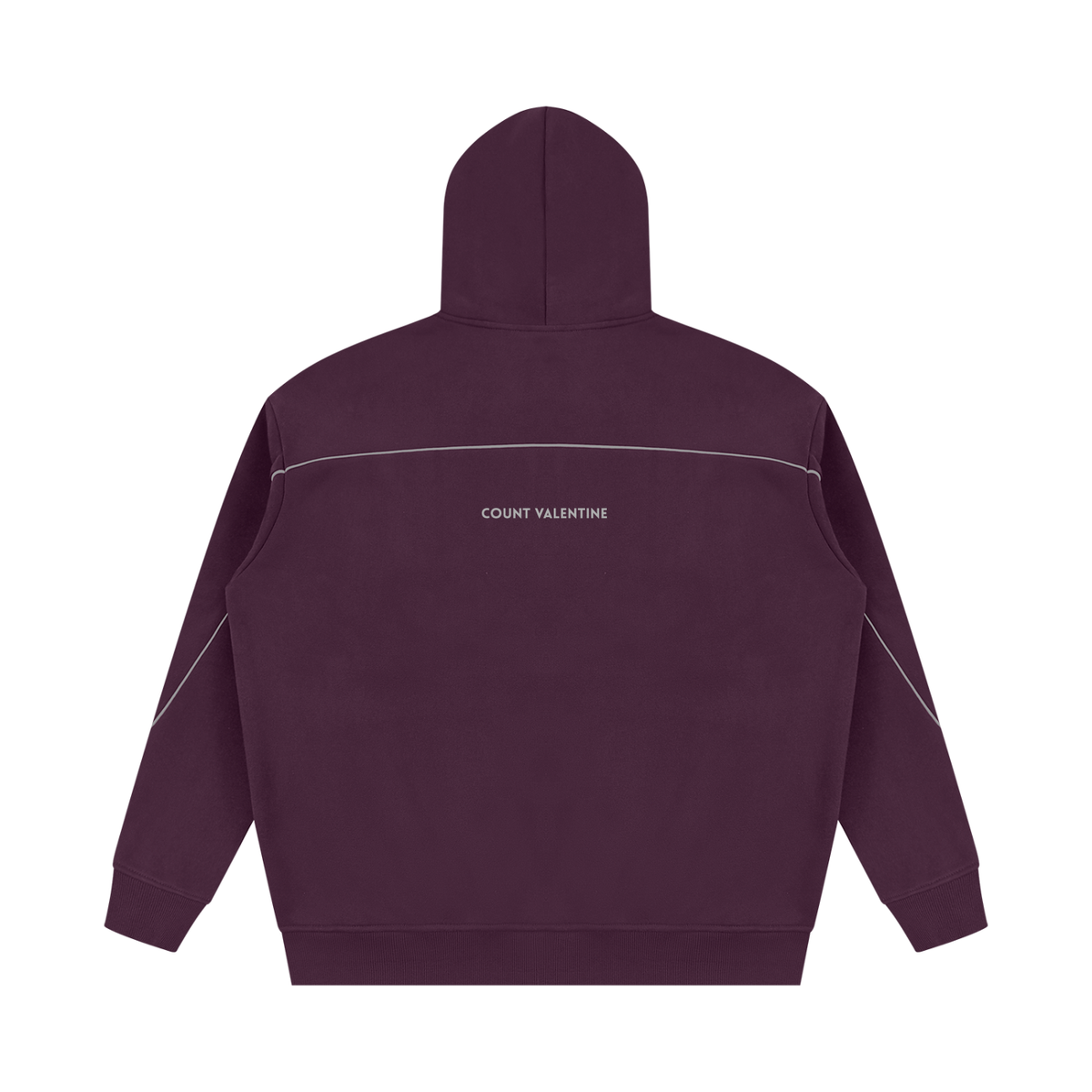 Unisex Oversized Piping Fleece Hoodie