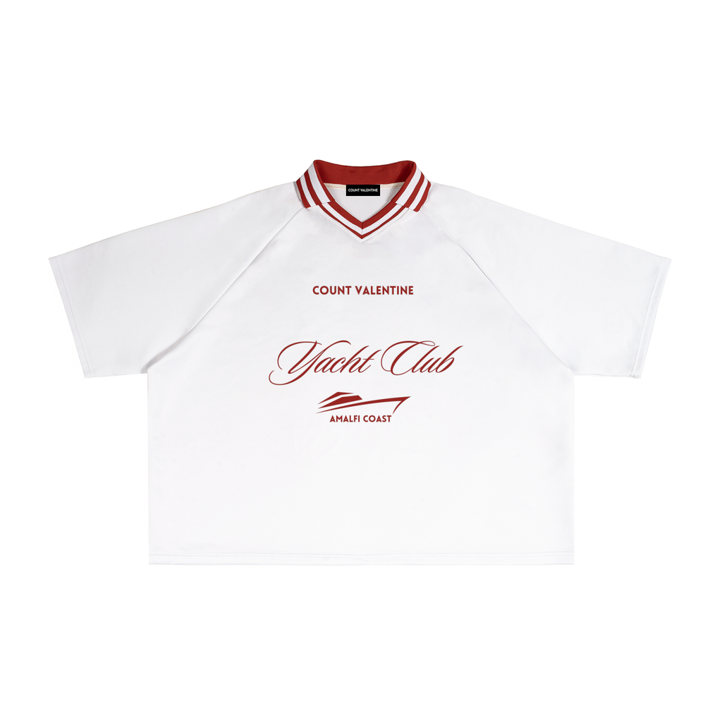 Contrast Lapel Collar Boxy T-Shirt