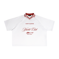 Contrast Lapel Collar Boxy T-Shirt