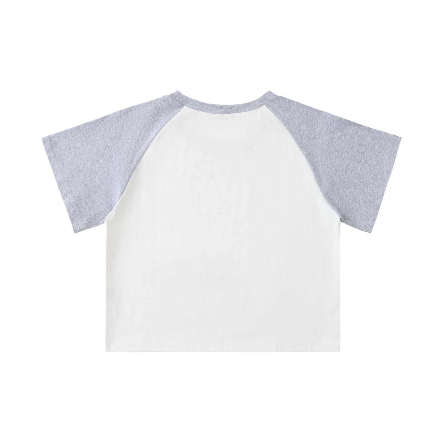 Color-Blocked Raglan Sleeve Crop Top