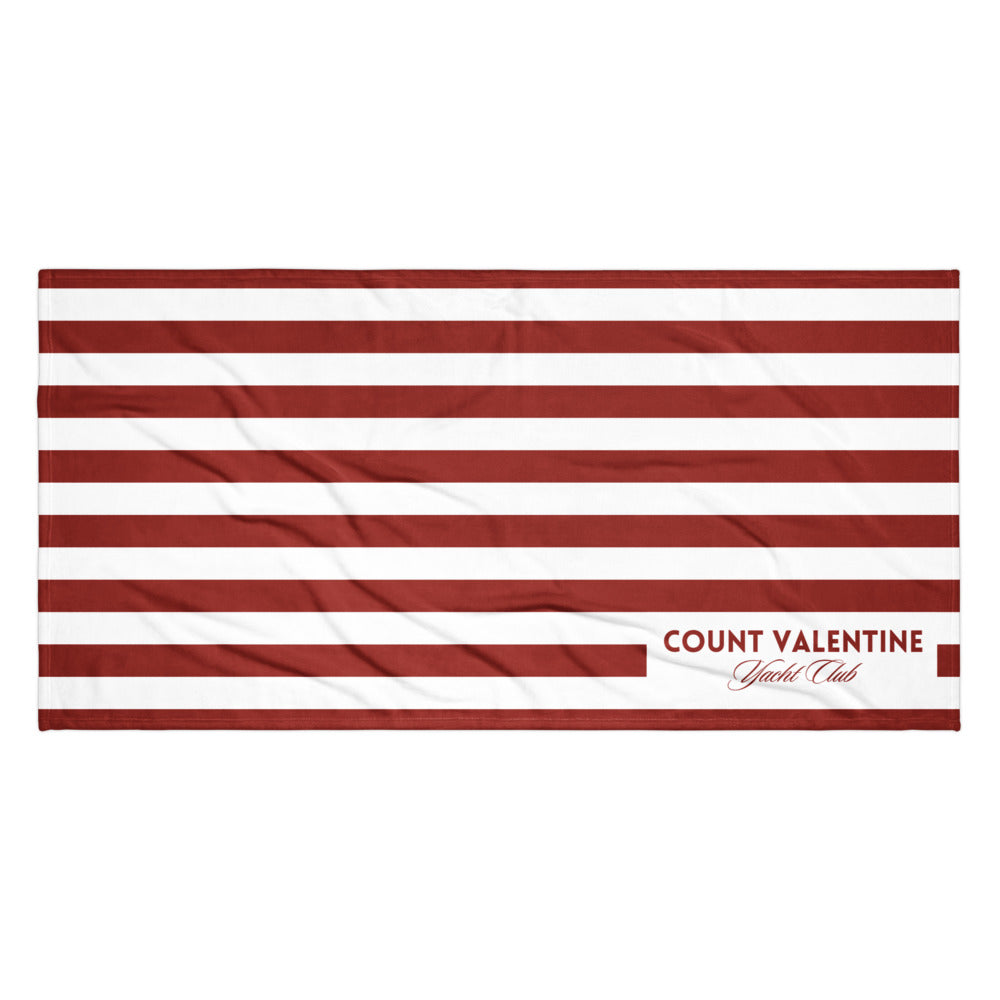 Crimson Stripe Towel - Yacht Club