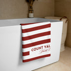 Crimson Stripe Towel - Yacht Club