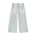 Men's Vintage Wash Wide Leg Denim Jeans