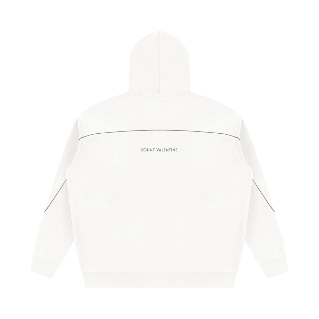 Unisex Oversized Piping Fleece Hoodie