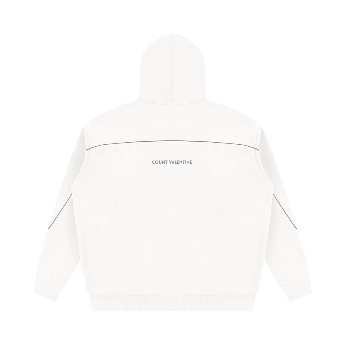 Unisex Oversized Piping Fleece Hoodie