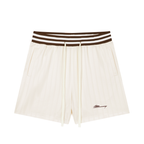 Unisex Striped Drawstring Shorts
