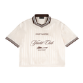 Contrast Stripes Polo Collar T-Shirt