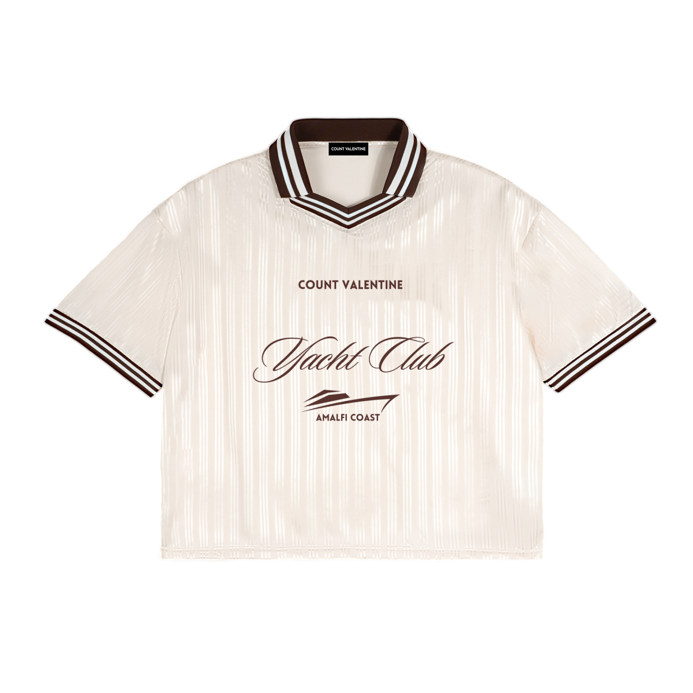 Contrast Stripes Polo Collar T-Shirt