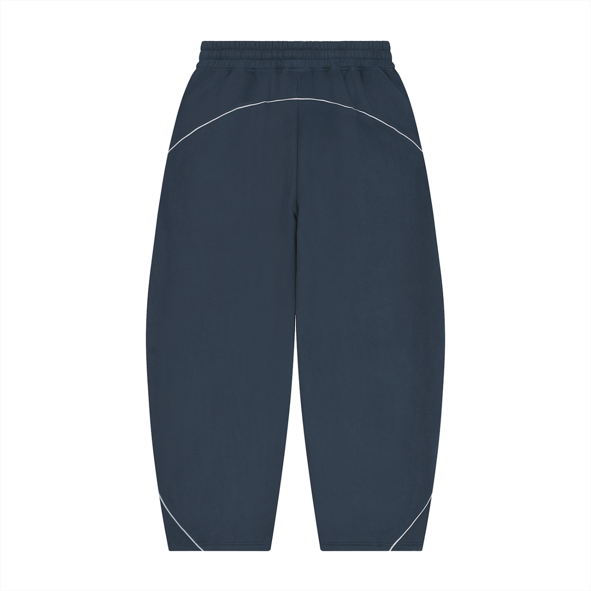 Unisex Piping Fleece Barrel Leg Sweatpants