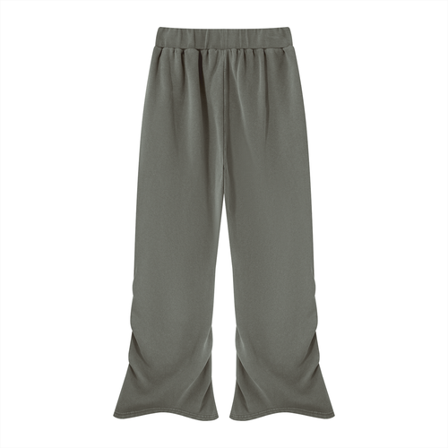 Coffee Club Vintage Wash Sweatpants - Sage Grey, back view | ruched sweatpants by Count Valentine