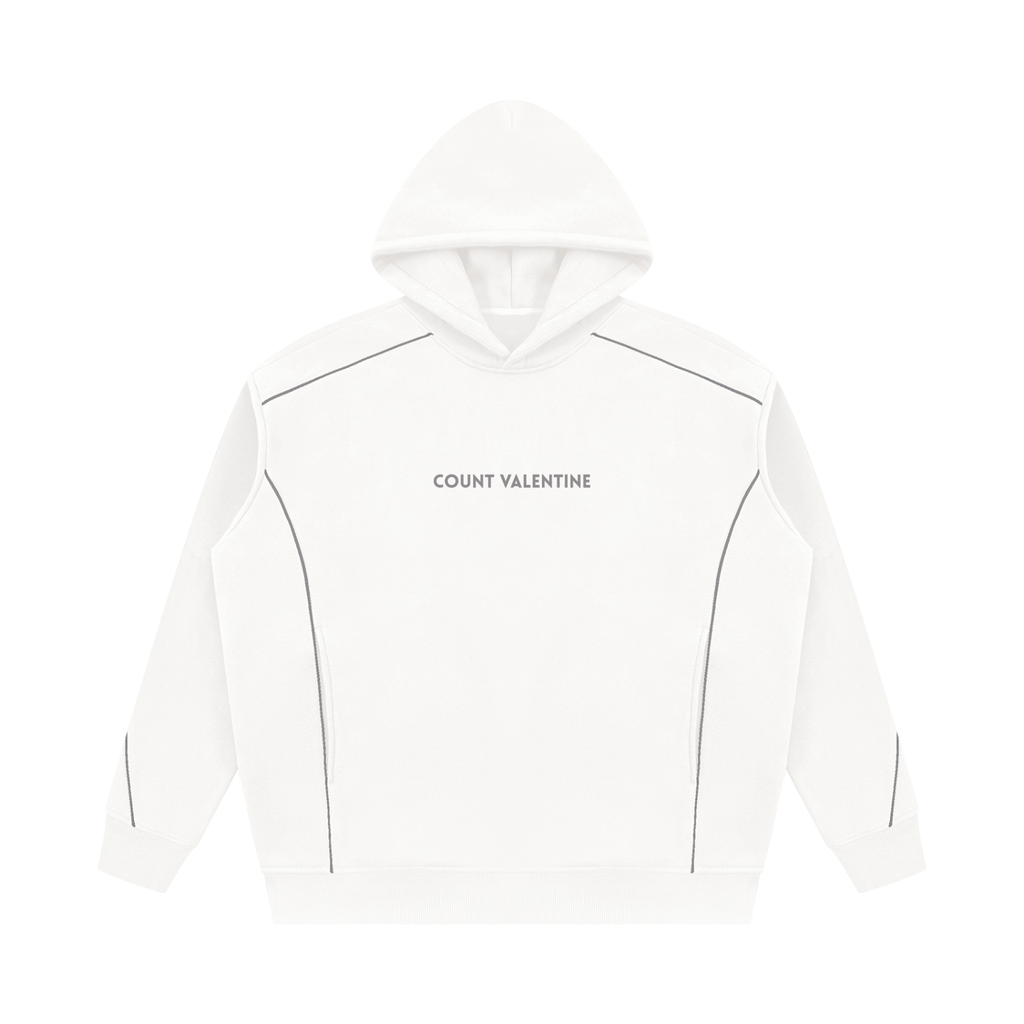 Unisex Oversized Piping Fleece Hoodie
