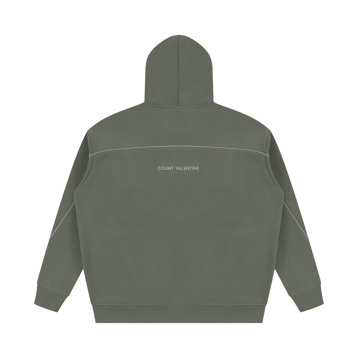 Unisex Oversized Piping Fleece Hoodie