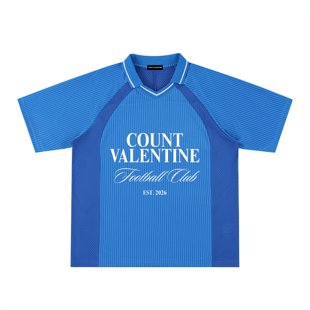 Striped V-Neck Soccer Jersey