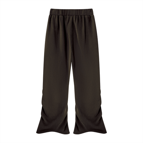 Coffee Club Vintage Wash Sweatpants - Black, back view | ruched sweatpants by Count Valentine