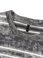 Snow Washed Striped Boxy T-Shirt