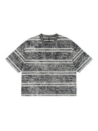 Snow Washed Striped Boxy T-Shirt